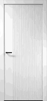 Дверное полотно Linea 4 (600*2000, ZB белый, ПГ)