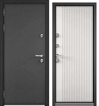 TERMO (SPLIT, MP, Левая, Графит букле, МДФ Дуб белый матовый, 10TS-161, 2050, 960, порог)