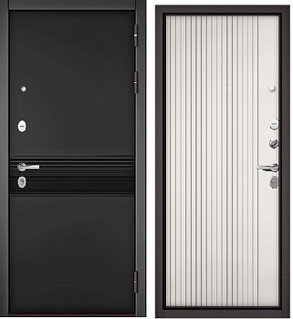 TRUST   (MASS, PP, Правая, Черный муар металлик, МДФ Черный матовый, 9S-183, МДФ Эмаль белоснежная, 9S-161, 2050, 860, Черная, порог)