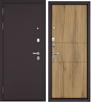 TRUST   (ECO, MP, Левая, Антрацит букле, МДФ Дуб галифакс медовый, 9E-182, 2050, 860)