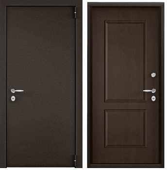 SNEGIR LT (950 х 2050 петли:ПРАВЫЕ уст.: НАКЛ фурн.:хром кругл отделка: букле коричневый-/ПВХ Дуб коньякSLT-27 наличник:- (Без дополнительного замка Порог из нер)