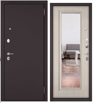 TRUST   (ECO, MP, Правая, Антрацит букле, МДФ Белый ларче, mirror, 9E-140, 2050, 860)