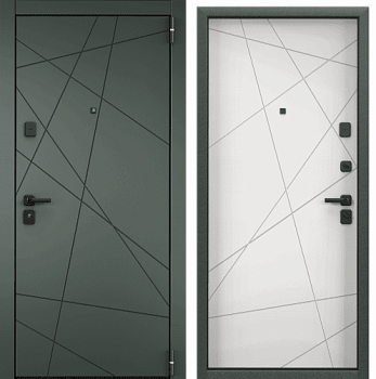 DELTA 100 PP (860 х 2050 петли:ПРАВЫЕ уст.: НАКЛ фурн.:ЧКВ_БН TORXL_TORXL отделка: ПВХ АвокадоD26/ПВХ БьянкоD26 наличник:НУ-1 (Доплата за ПВХ с лица Магнитный уплот)
