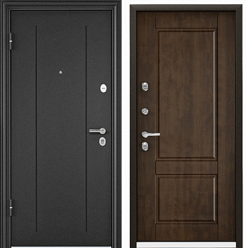 DELTA PRO MP (860 х 2050 петли:ЛЕВЫЕ уст.: НАКЛ фурн.:хром кругл отделка: темно-серый букле графитRGSO/ПВХ Дуб коньякСК67 наличник:- ( ))